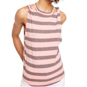 Free People Twist Tank Top in Coral